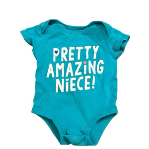 10/20$ Carter's Blue Bodysuit Pretty Amazing Niece size newborn